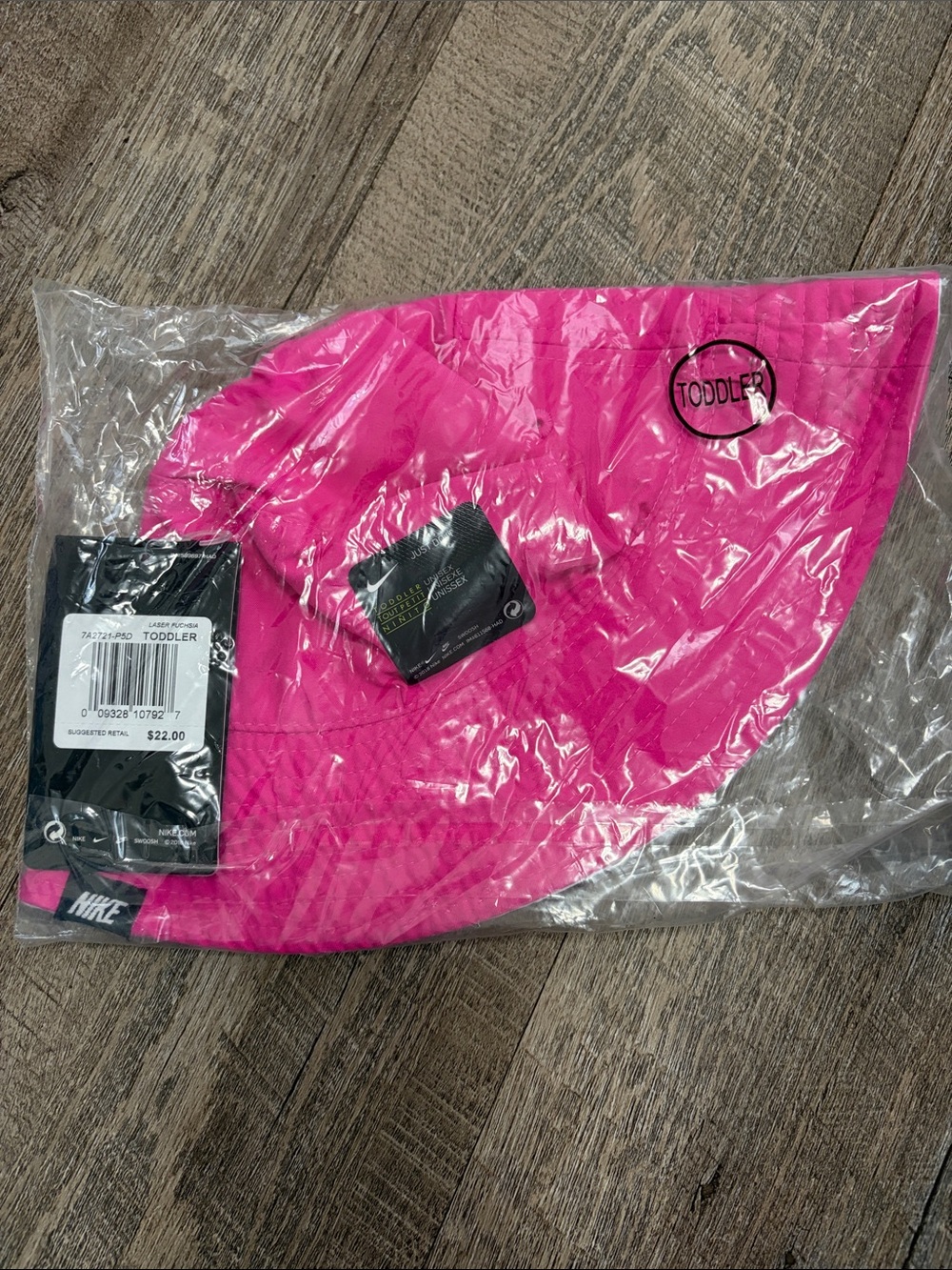 Nike Toddler Hot Pink Bucket Hat reversible
